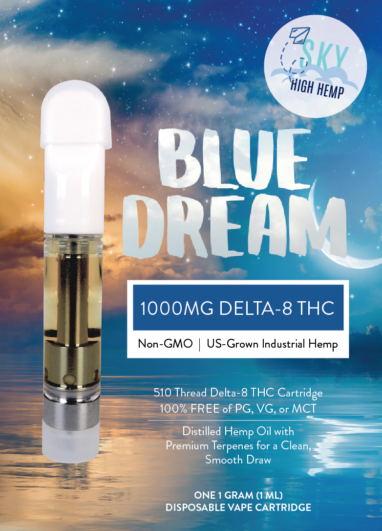 Delta-8 1000mg Vape Cart – Blue Dream