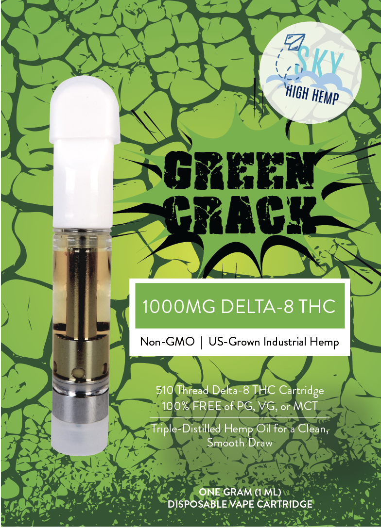 Delta-8 1000mg Vape Cart – Green Crack